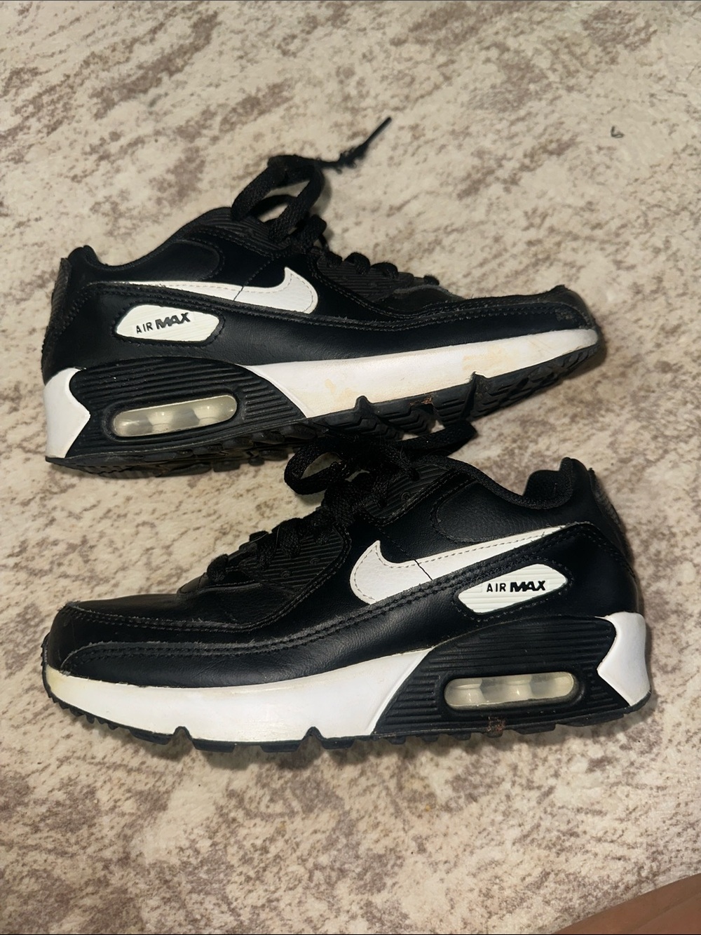 Nike Kids Black and White Air Max Sneakers